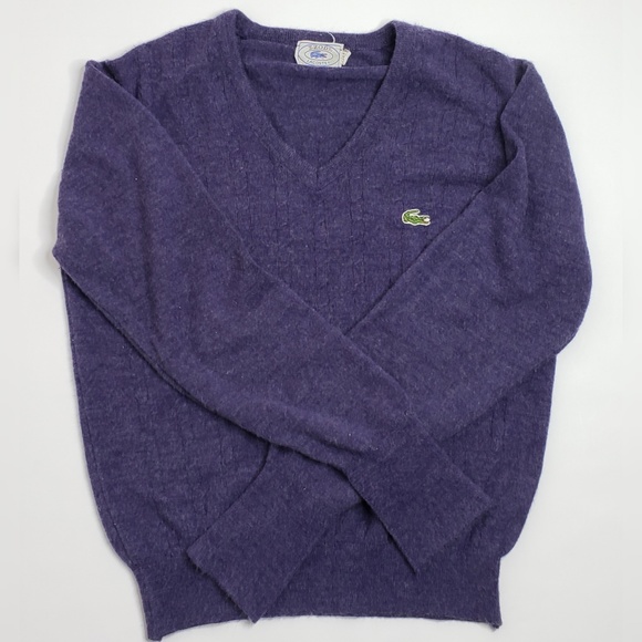 Vintage Izod Lacoste 70s V Neck Sweater - Picture 1 of 5